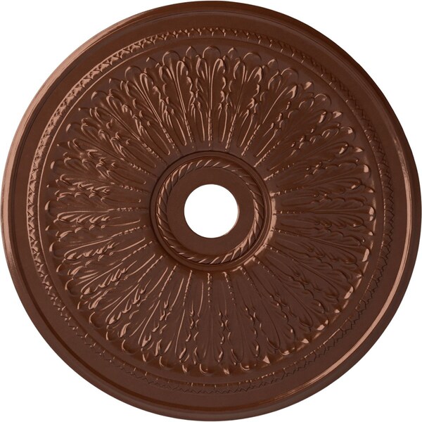 Ekena Millwork Oakleaf Ceiling Medallion (Fits Canopies up to 6 1/4"), 29 1/8"OD x 3 5/8"ID x 1"P, Copper Penny CM29OACPS - main